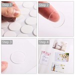 280 Double Sided Sticky Dots, Surard 0.79” Clear Adhesive Putty Round Circle Glue Tack Tab Pad Tape for Party, Office, Artwork, Photo Wall, Poster, DIY, Craft, Bulletin, Classroom Decoration Paste