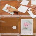420 Two Sided Adhesive Putty, Surard Clear Round Sticky Dots Circles Transparent Tacky Dot 20mm/0.79” Removable No Trace Waterproof for Balloon, Crafts, Photo, Poster, Balloon, Wedding Decorations