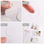 Clear Glue Point Dots for Crafts, Surard 40mm Removable Glue Adhesive Putty, 360 Pcs Double Sided Glue Point Circles Stickers for Holiday Decoration Hanging Poster Pictures Artwork Balloon, 1.57” Dia