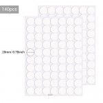 Glue Adhesive Dots for Crafts，Surard 140 Pcs Removable Clear Adhesive Putty Double Sided for Decoration, 20mm Mounting Sticky Putty Circles for Wood, Glass, Ceramic, Metal, Plastic, Tile Wall