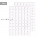 Glue Adhesive Dots for Crafts，Surard 140 Pcs Removable Clear Adhesive Putty Double Sided for Decoration, 20mm Mounting Sticky Putty Circles for Wood, Glass, Ceramic, Metal, Plastic, Tile Wall
