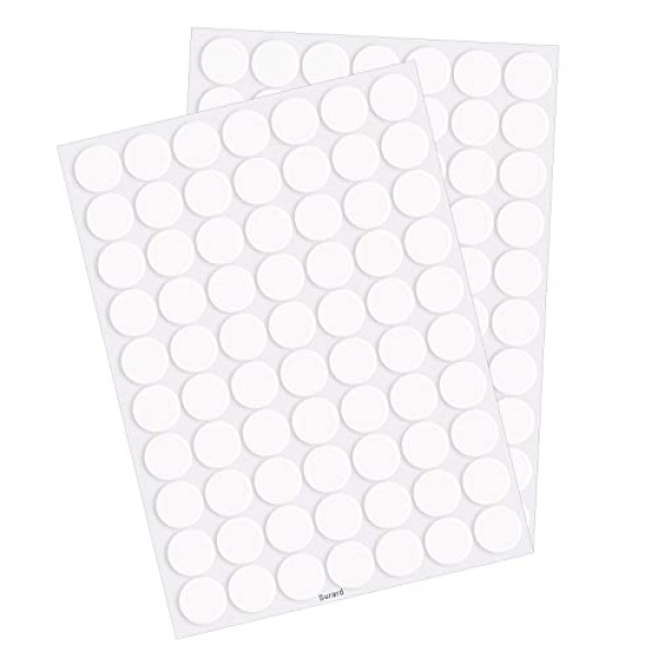 Glue Adhesive Dots for Crafts，Surard 140 Pcs Removable Clear Adhesive Putty Double Sided for Decoration, 20mm Mounting Sticky Putty Circles for Wood, Glass, Ceramic, Metal, Plastic, Tile Wall