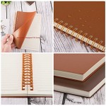 Surard Ruled Spiral Notebook, Plastic Flexible Cover A5 2 Pack 5.5x8.3” Travel Journal Memo Writing Notepad with 100GSM Paper for School, Business, Office-Cinnabar& Silk Black