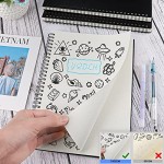 Surard Spiral Notebook Dot Grid, 3 Set B5 10.2x7.3” Plastic Flexible Cover 100GSM Thick Paper Journal Writing Planner Notepad 60 Sheet 120 Pages for School, Office, Business Supplies-Black