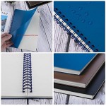 Surard Spiral Notebook Flexible Cover Blank, 3 Pack B5 10.2x7.3” Unlined Journal Wirebound Memo Sketchbook Notepad 100GSM Thick Paper 60 Sheet 120 Pages for Art, School, Office, Business, Home-3 Colors