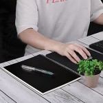 Surard Spiral Notebook Flexible Cover Blank, 3 Pack B5 10.2x7.3” Wirebound Memo Sketch Book Notepad Planner with 100GSM Unlined 60 Sheet 120 Pages for Art, School, Office, Business, Home-Black