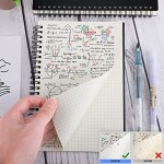 Surard Spiral Notebook Graph Paper, 2 Set A5 5.5x8.3” Plastic Flexible Cover Journal with 100GSM Thick Sheets Writing Planner Notepad for School, Office, Business Supplies-Black