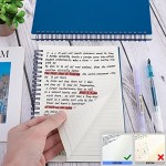 Surard Spiral Notebook Ruled, 2 Pack A5 5.5x8.3” Lined Journal Memo Writing Notepad with 100GSM Thick Paper, Lay Flat 360°, Waterproof Plastic Flexible Cover for School, Office, Home - Blue