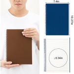 Surard Spiral Notebook Ruled, 3 Pack B5 10.2x7.3” 100GSM Thick Paper Lined Plastic Flexible Cover Journal Memo Notepad 60 Sheet 120 Pages for Business, Schools, Offices, Students-3 Colors