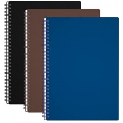 Surard Spiral Notebook Ruled, 3 Pack B5 10.2x7.3” 100GSM Thick Paper Lined Plastic Flexible Cover Journal Memo Notepad 60 Sheet 120 Pages for Business, Schools, Offices, Students-3 Colors