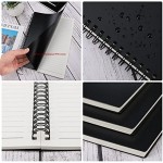 Surard Spiral Notebook Ruled, 3 Pack B5 10.2x7.3” Lined Journal Memo Notepad with 100GSM Thick Paper 60 Sheet 120 Pages, Plastic Flexible Cover for Business, Schools, Offices, Students-Black