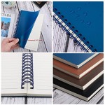 Surard Spiral Notebook Ruled, 4 Pack A5 5.5x8.3” 100GSM Thick Paper Lined Plastic Flexible Cover Journal Memo Notepad 60 Sheet 120 Pages for Business, Schools, Offices, Students-4 Colors