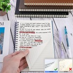 Surard Spiral Notebook Ruled, 4 Pack A5 5.5x8.3” 100GSM Thick Paper Lined Plastic Flexible Cover Journal Memo Notepad 60 Sheet 120 Pages for Business, Schools, Offices, Students-4 Colors