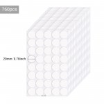 Surard 760 Pcs Clear Sticky Tack Putty, Double Sided Adhesive Round Mounting Putty, Tacky Adhesive Dots Clear Stickers for Festival Party Decoration, Glass, Tile Wall, Ceramic, Metal, Wood, Dia 20mm